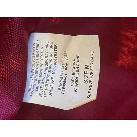 Size Medium BLACK WOOL-BLEND MOTHERHOOD MATERNITY COAT Peacoat Jacket Winter - Picture 10 of 11